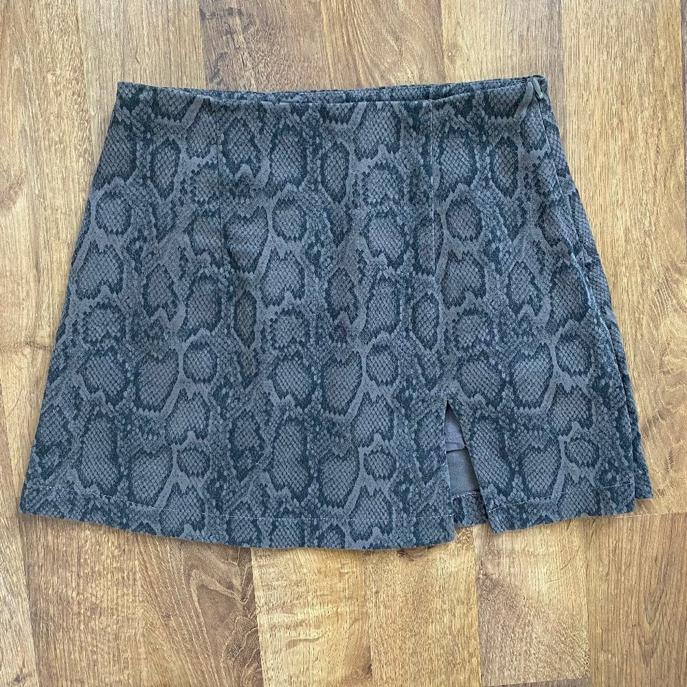 Snake Print Mini Skirt